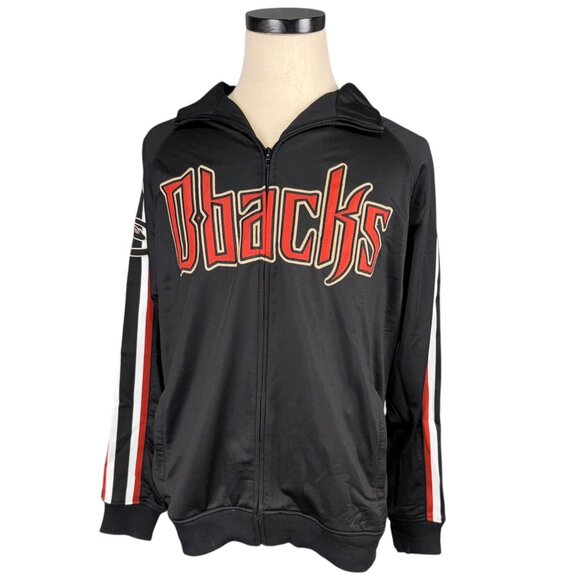Arizona Diamondbacks MLB Stitches Athletic Gear Black Track Jacket Size Large - Picture 1 of 12